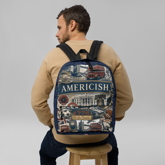 Americish UK USA Collage Navy Backpack | Americish