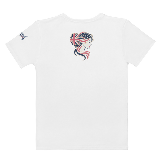 Brit by Birth American by Choice Women’s Cotton Crew Neck T-Shirt | Americish