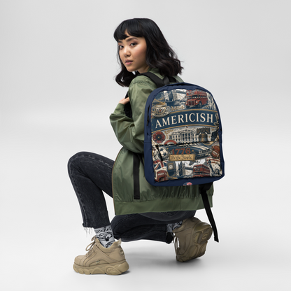 Americish UK USA Collage Navy Backpack | Americish
