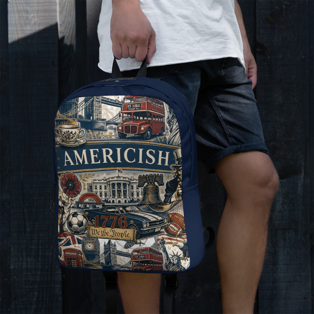 Americish UK USA Collage Navy Backpack | Americish