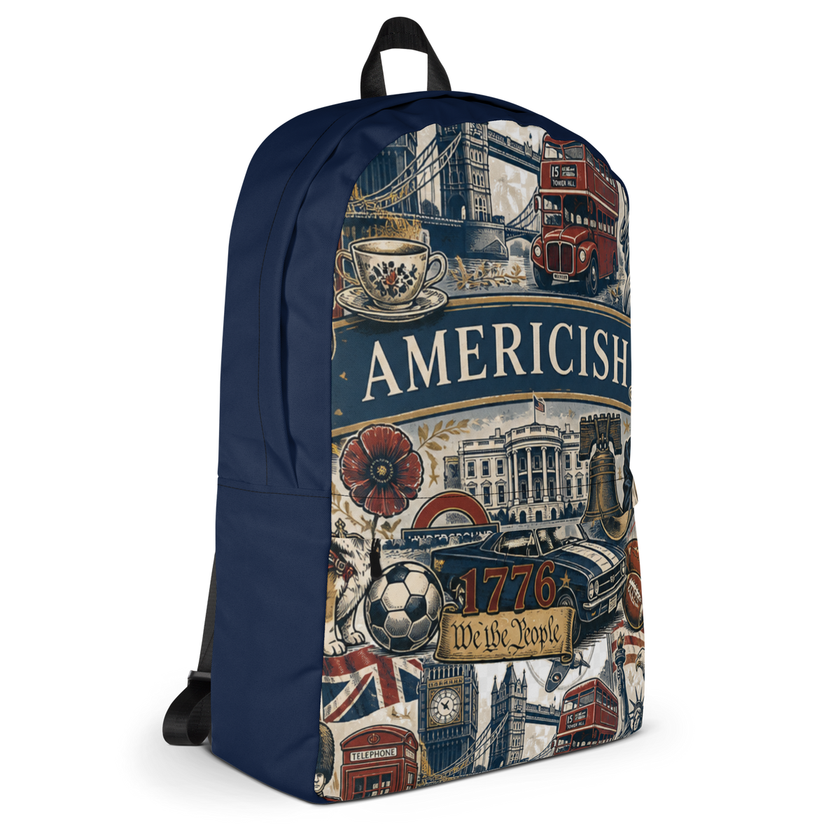 Americish UK USA Collage Navy Backpack | Americish