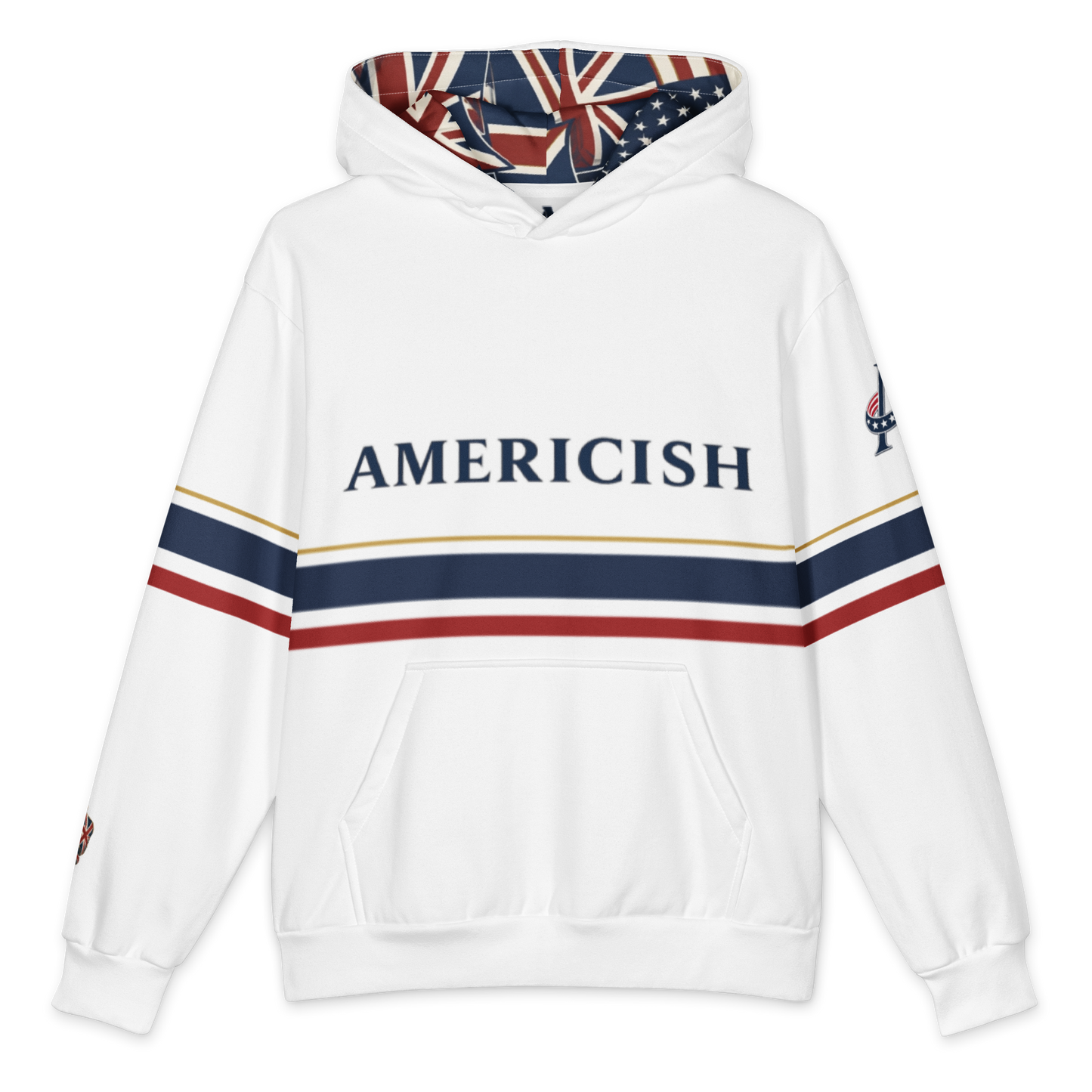 Americish Premium Oversized Cotton Hoodie-USA & UK collage hood | Americish