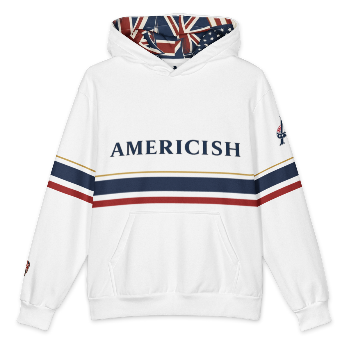 Americish Premium Oversized Cotton Hoodie-USA & UK collage hood | Americish