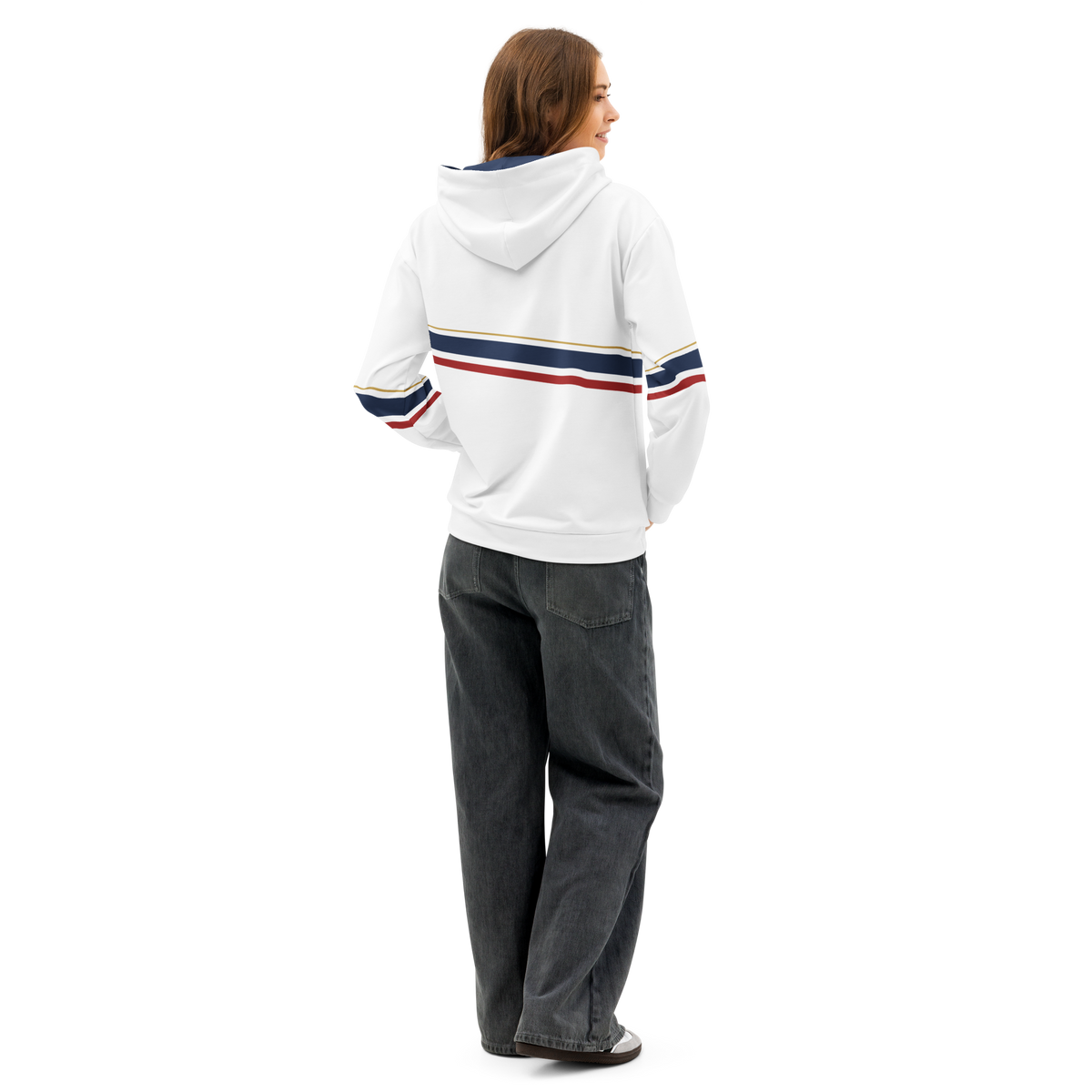 Americish Premium Unisex cotton hoodie-Navy Blue interior | Americish