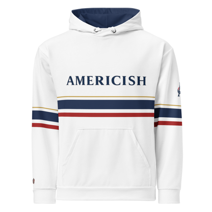 Americish Premium Unisex cotton hoodie-Navy Blue interior | Americish