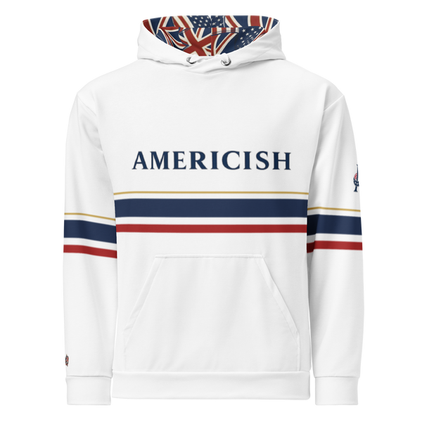 Americish Premium Cotton Hoodie — USA & UK Flag Hood
