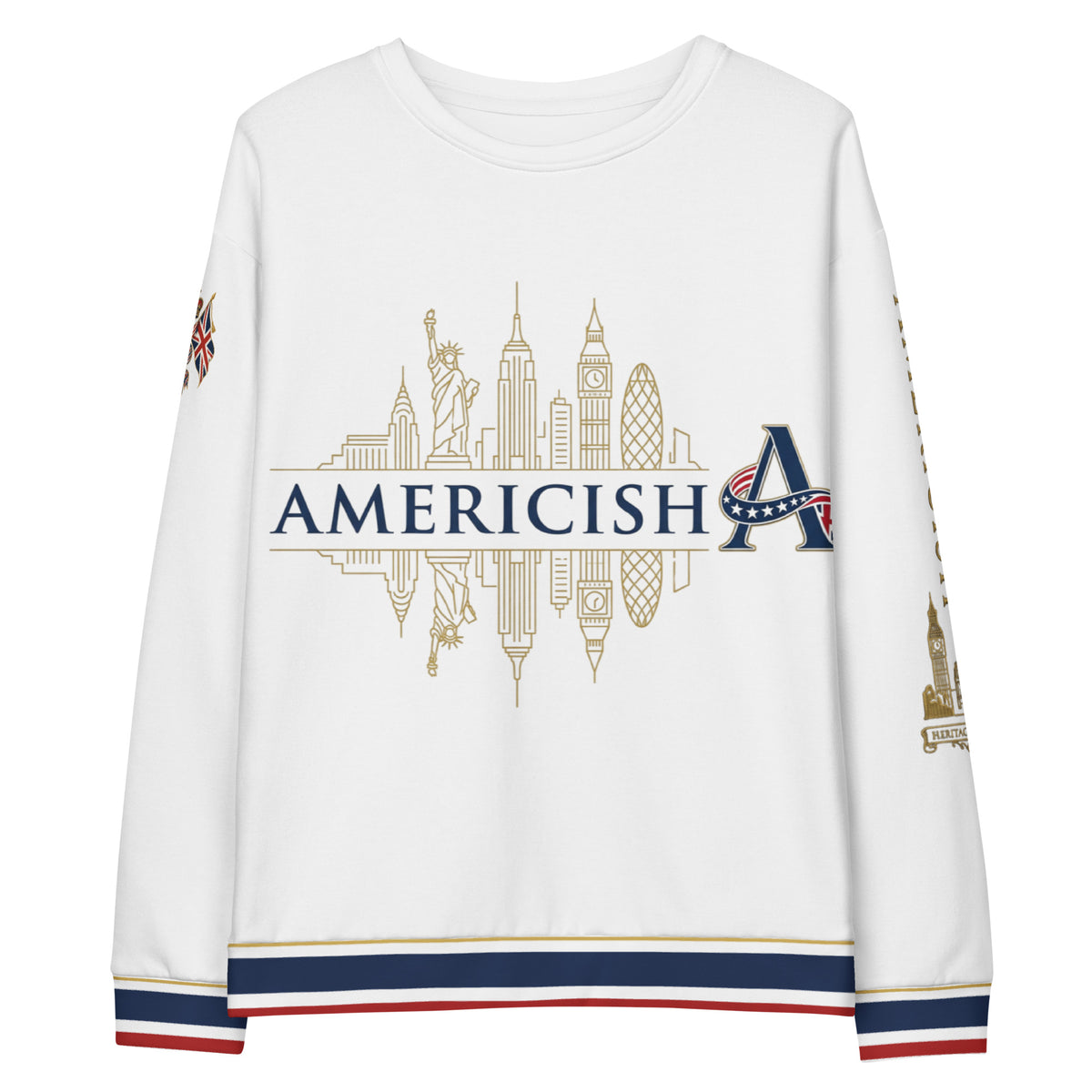 Americish Gold Skylines Unisex cotton sweatshirt | Americish