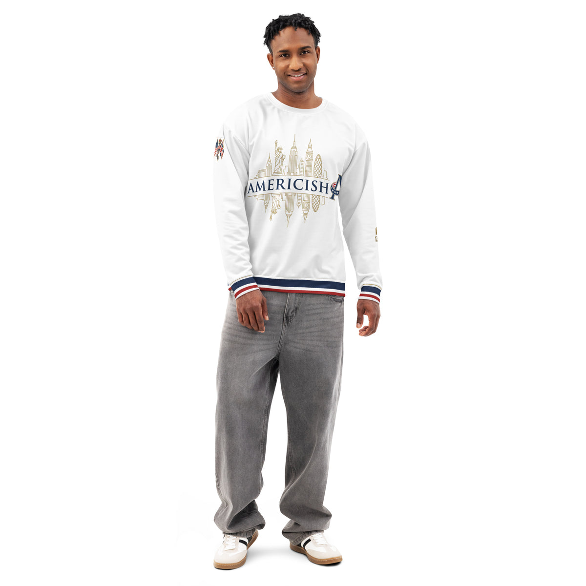 Americish Gold Skylines Unisex cotton sweatshirt | Americish
