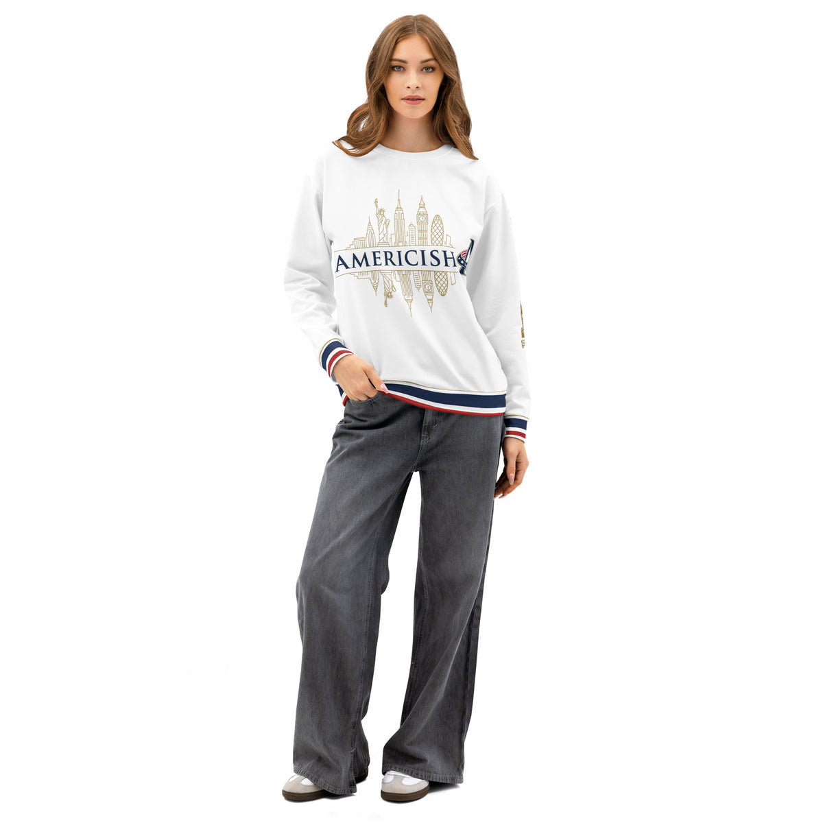 Americish Gold Skylines Unisex cotton sweatshirt | Americish