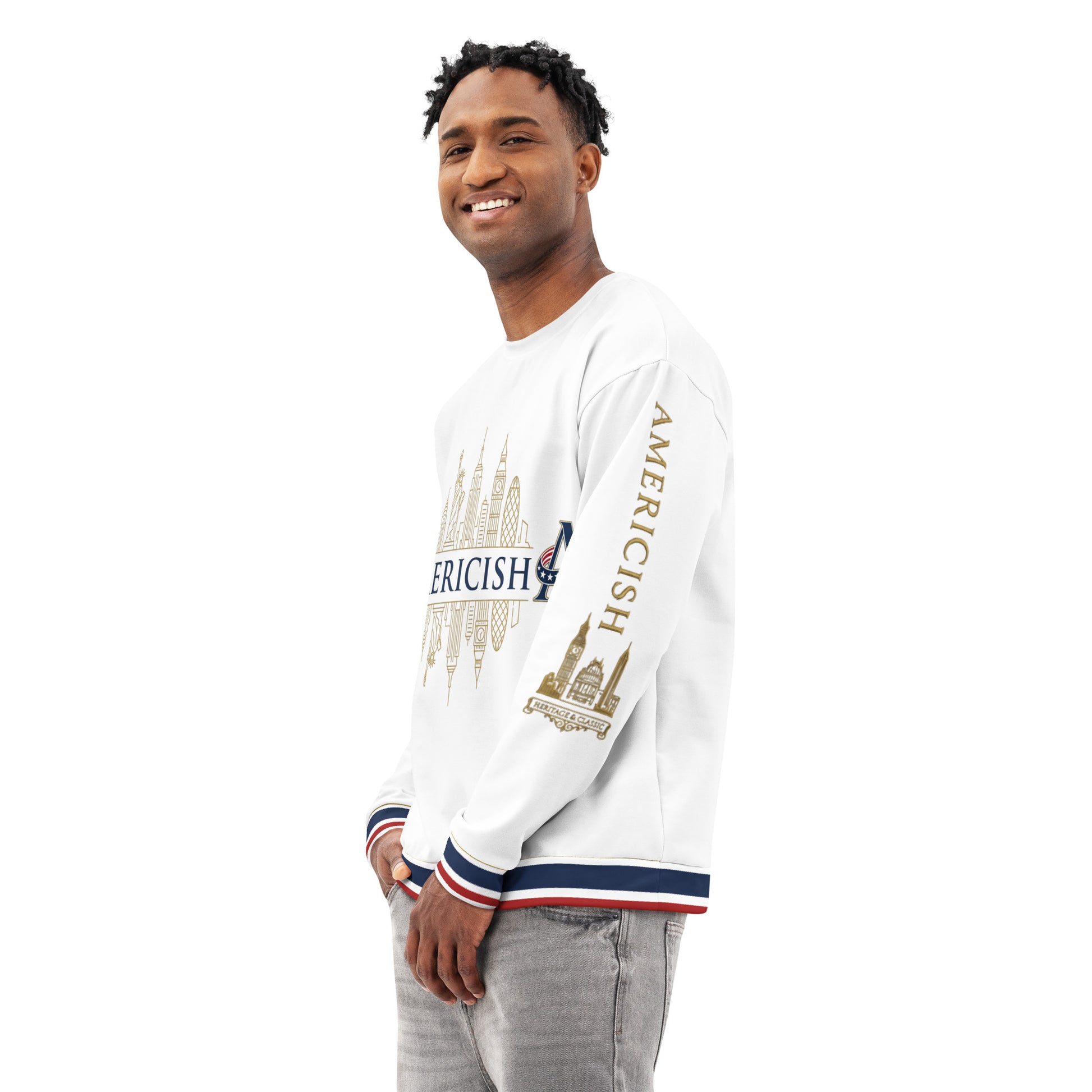 Americish Gold Skylines Unisex cotton sweatshirt | Americish