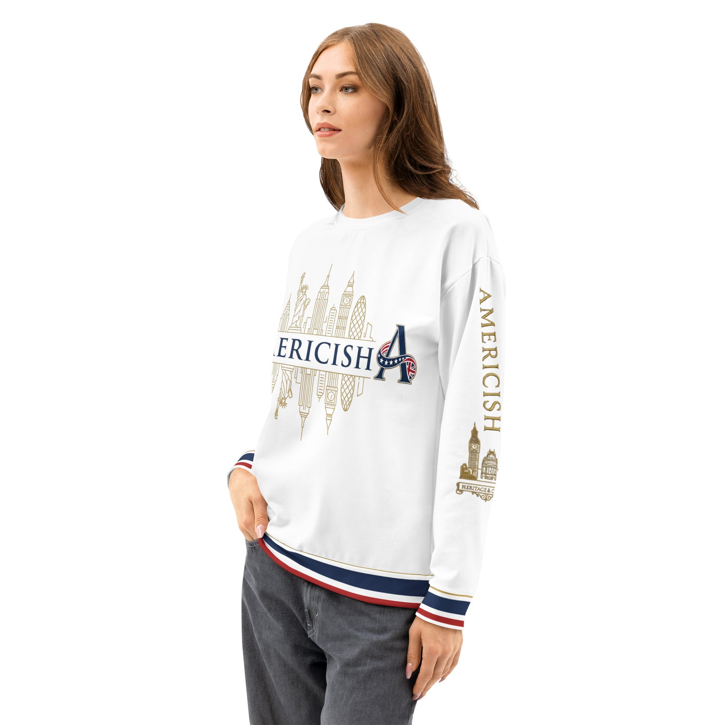 Americish Gold Skylines Unisex cotton sweatshirt | Americish