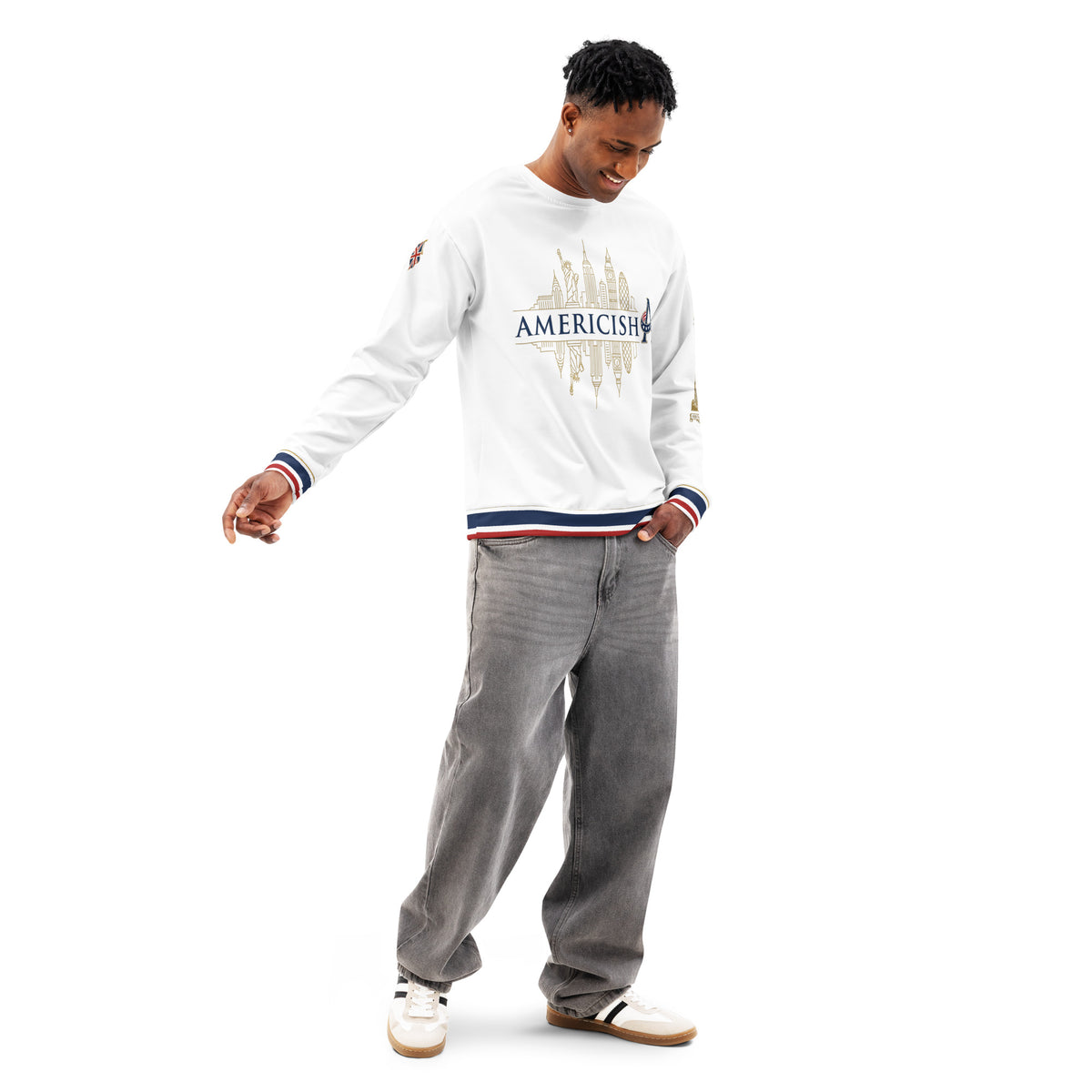 Americish Gold Skylines Unisex cotton sweatshirt | Americish