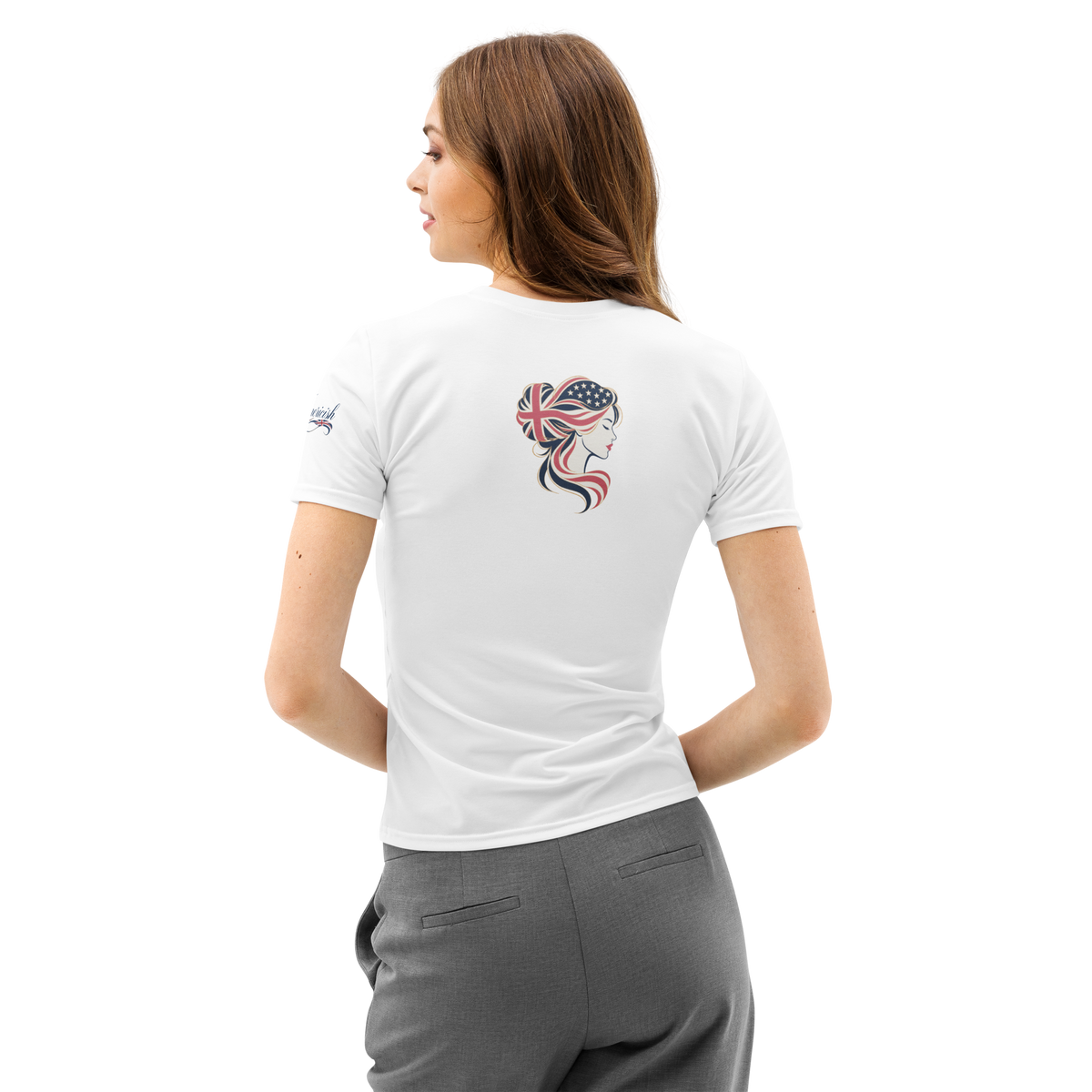 American Mom British Dad Women’s Cotton T-Shirt | Americish
