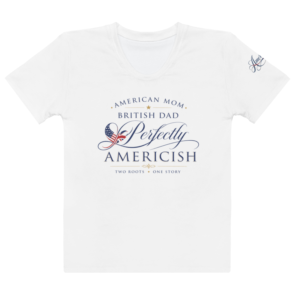 American Mom British Dad Women’s Cotton T-Shirt | Americish