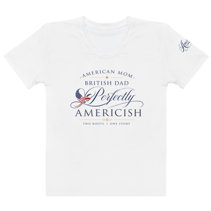 American Mom British Dad Women’s Cotton T-Shirt | Americish