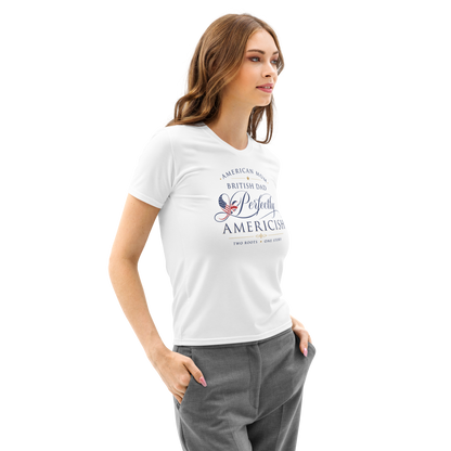 American Mom British Dad Women’s Cotton T-Shirt | Americish