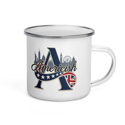 Americish Skylines Enamel Mug w/Silver Rim | Americish