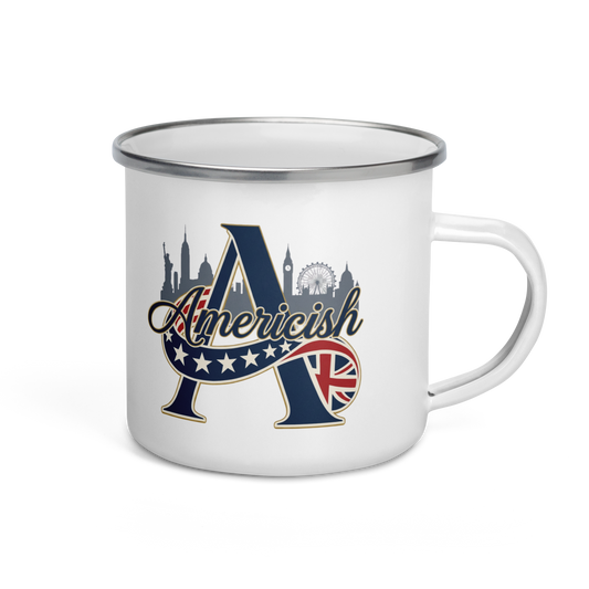 Americish Skylines Enamel Mug w/Silver Rim | Americish