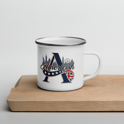 Americish Skylines Enamel Mug w/Silver Rim | Americish