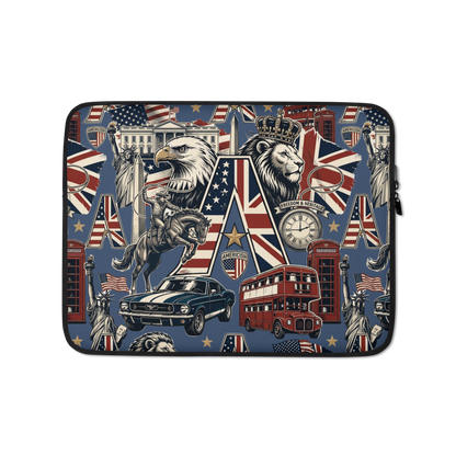 Americish UK & USA Collage Laptop Sleeve | Americish