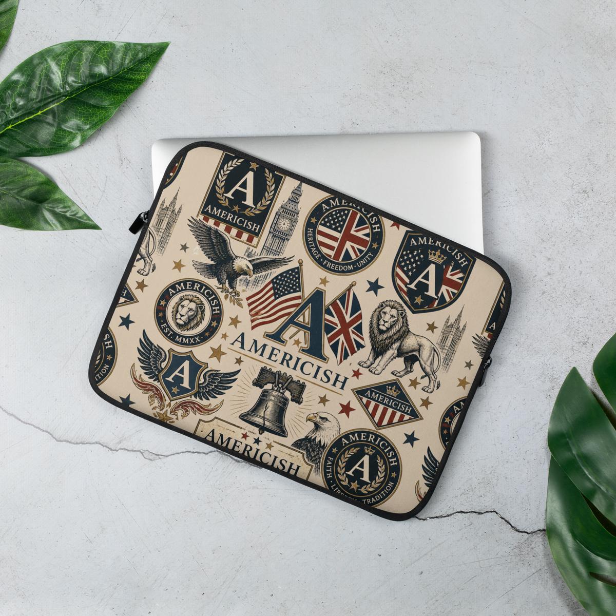 Americish Love -Tan Laptop Sleeve | Americish