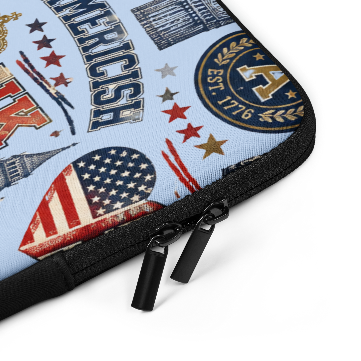 Americish Graffiti Blue Collage Laptop Sleeve | Americish