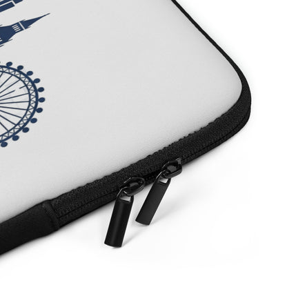 Americish UK & USA Skyline Grey Laptop Sleeve | Americish