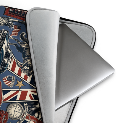Americish UK & USA Collage Laptop Sleeve | Americish