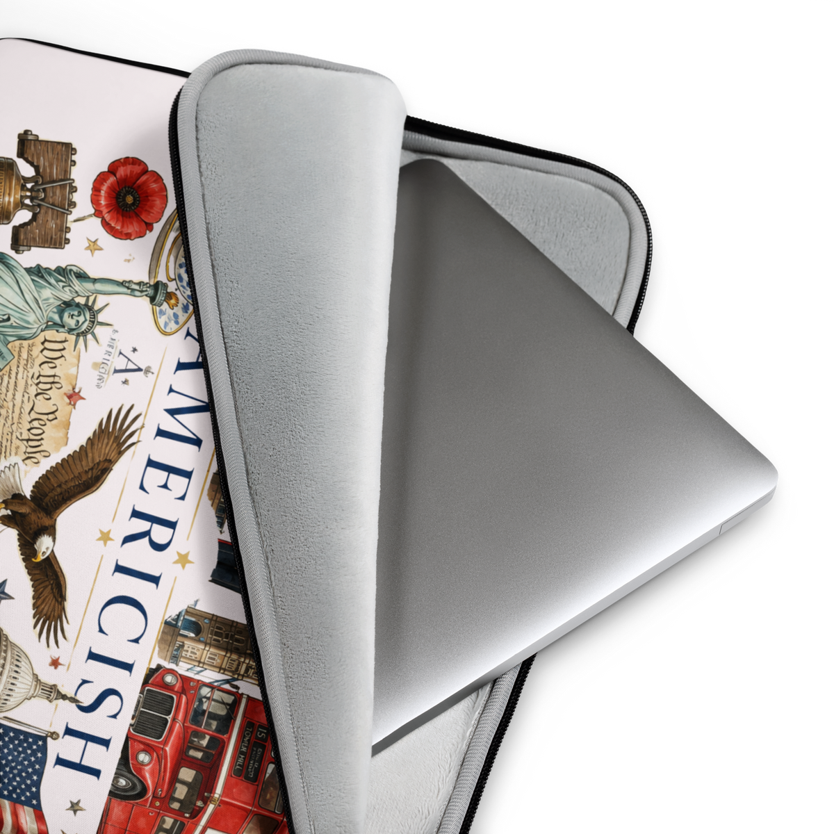 Americish UK & USA Proud Pale Pink Laptop Sleeve | Americish