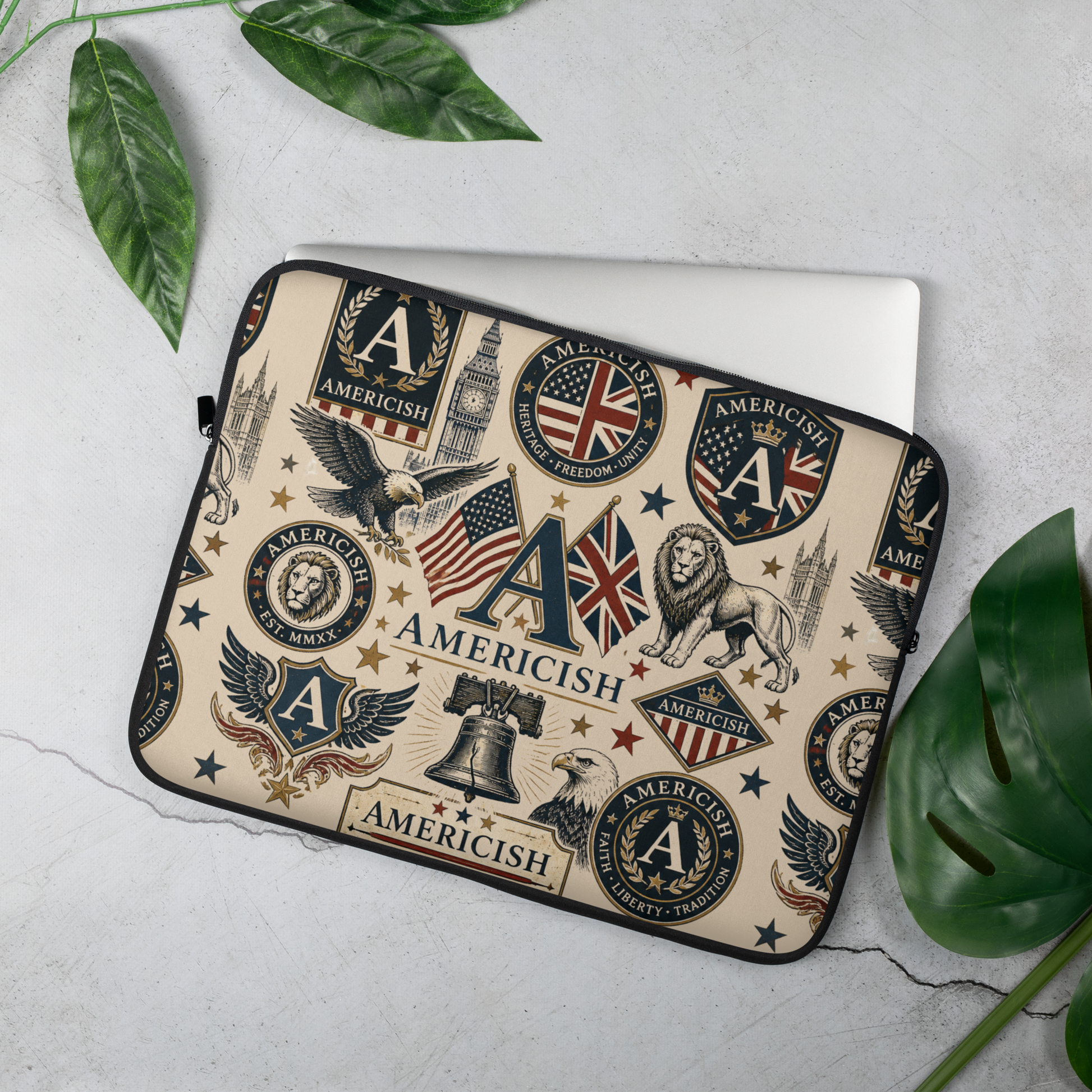 Americish Love -Tan Laptop Sleeve | Americish