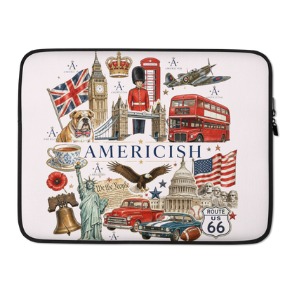 Americish UK & USA Proud Pale Pink Laptop Sleeve | Americish
