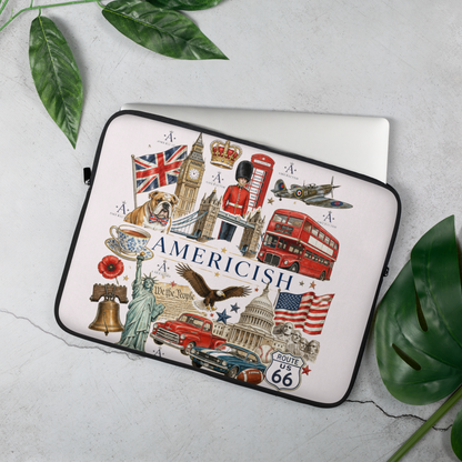 Americish UK & USA Proud Pale Pink Laptop Sleeve | Americish