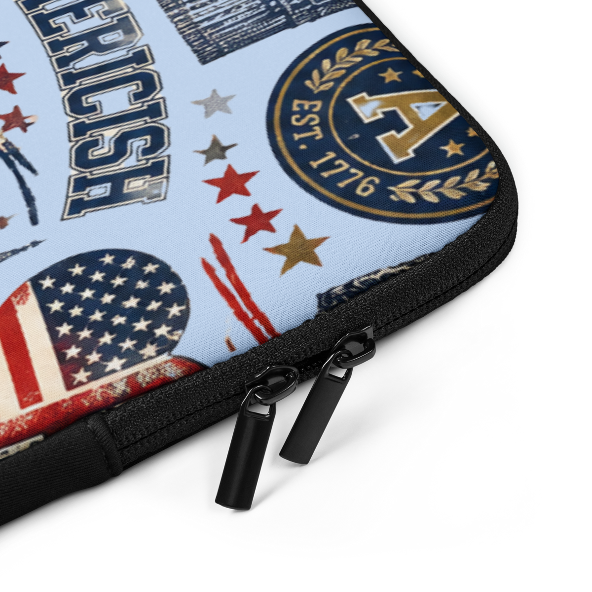Americish Graffiti Blue Collage Laptop Sleeve | Americish