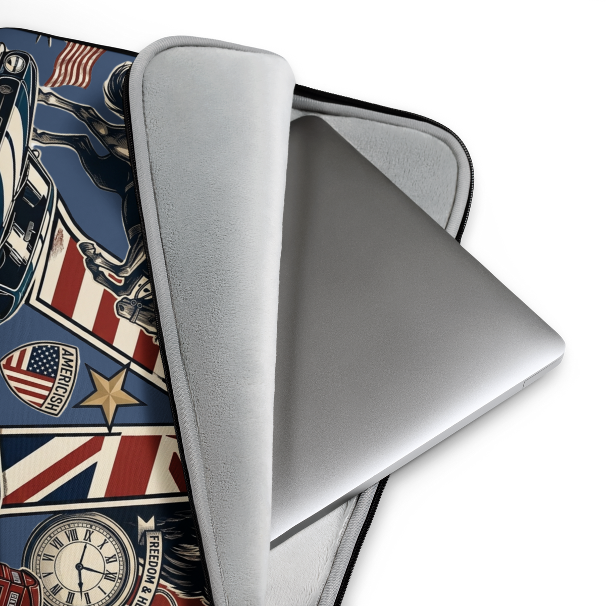 Americish UK & USA Collage Laptop Sleeve | Americish