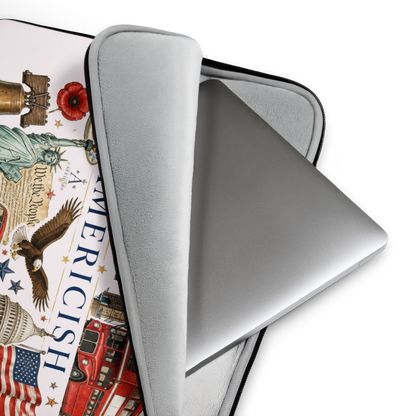 Americish UK & USA Proud Pale Pink Laptop Sleeve | Americish