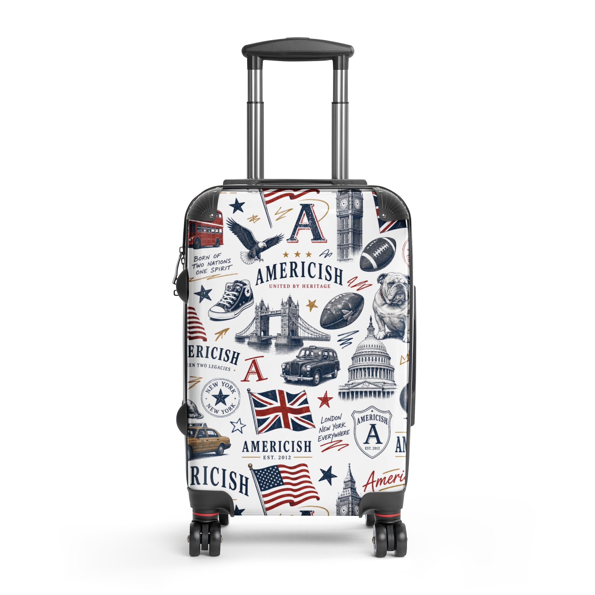 Americish Black-White-Color Hard-shell suitcase | Americish