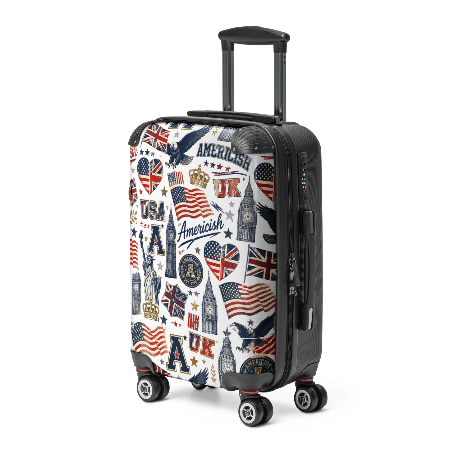Americish Fun Collage-Hard-shell suitcase | Americish