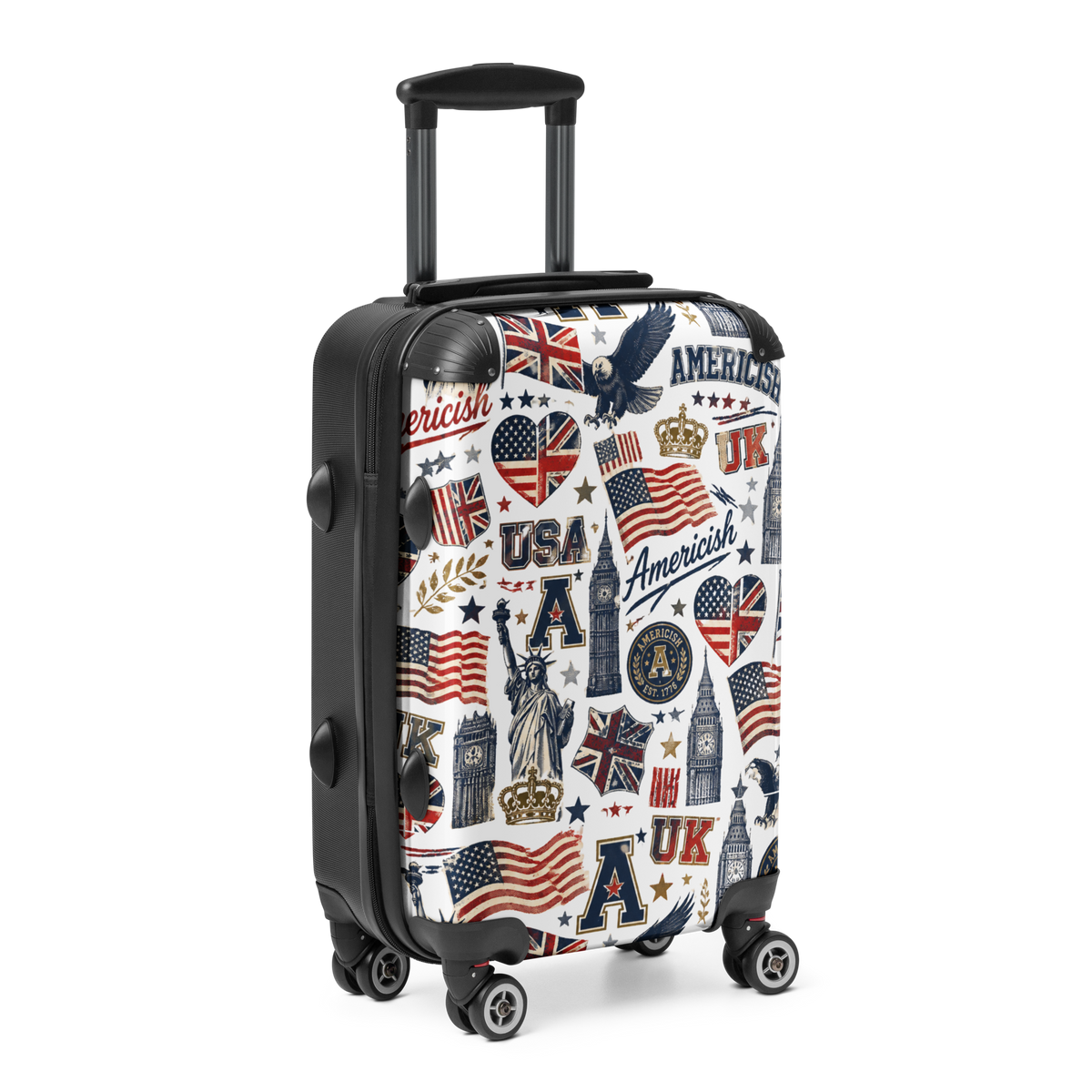 Americish Fun Collage-Hard-shell suitcase | Americish
