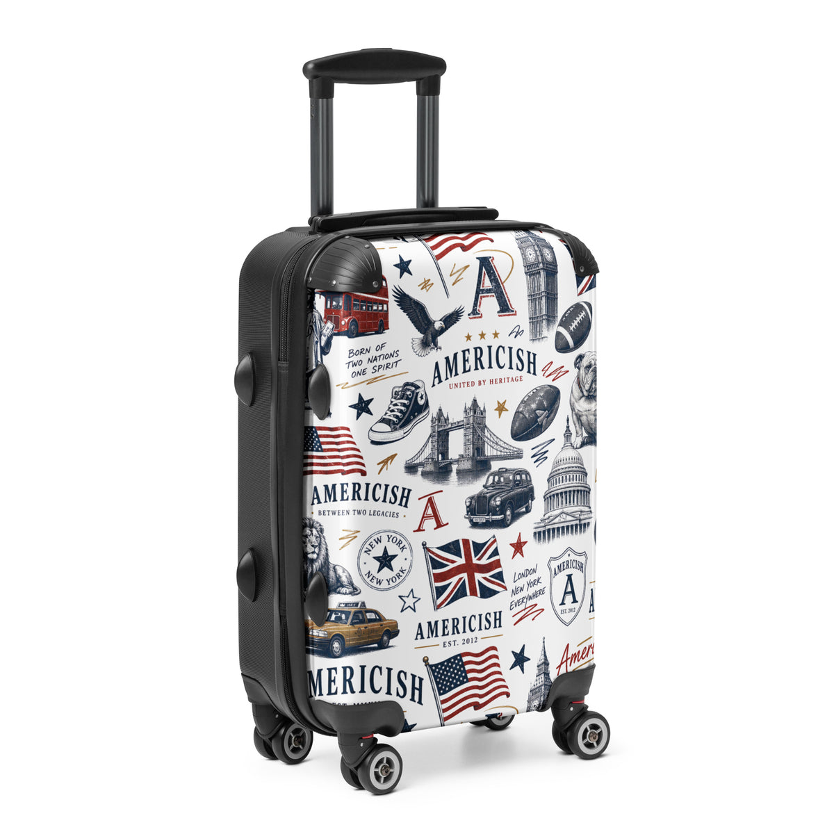 Americish Black-White-Color Hard-shell suitcase | Americish
