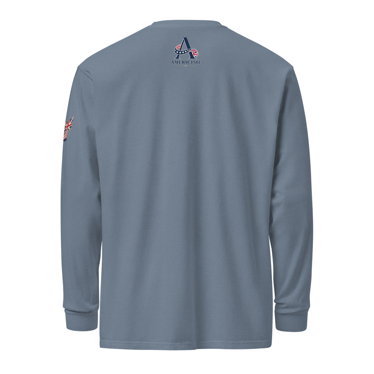 Americish Script Proudly Both-Garment-dyed heavyweight long-sleeve shirt | Americish