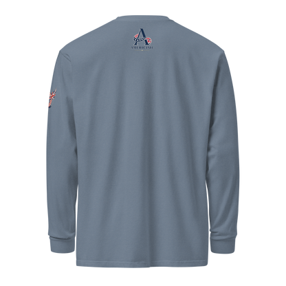 Americish Script Proudly Both-Garment-dyed heavyweight long-sleeve shirt | Americish