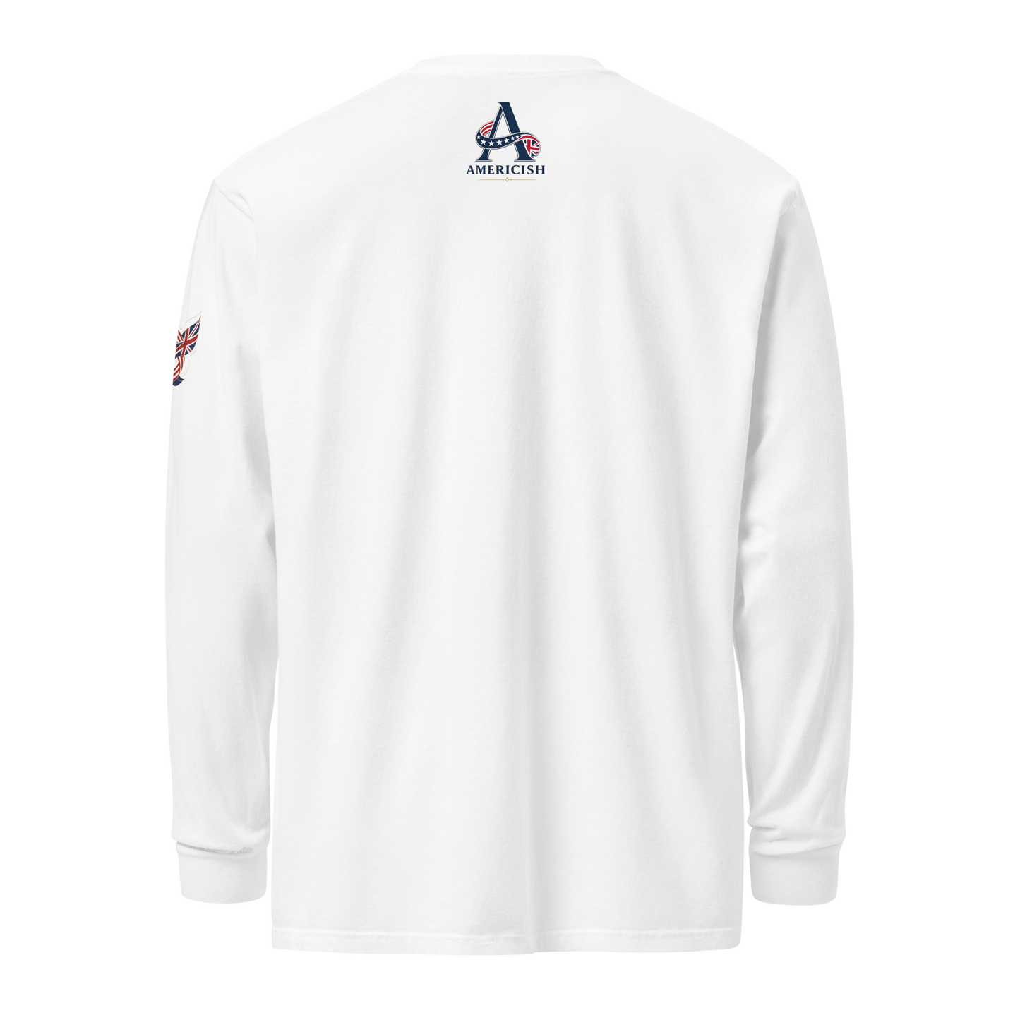 Americish Script Proudly Both-Garment-dyed heavyweight long-sleeve shirt | Americish