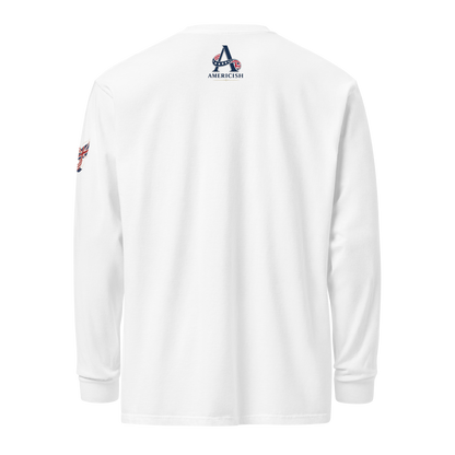 Americish Script Proudly Both-Garment-dyed heavyweight long-sleeve shirt | Americish