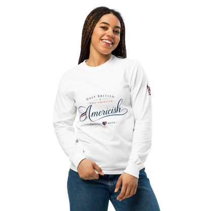 Americish Script Proudly Both-Garment-dyed heavyweight long-sleeve shirt | Americish