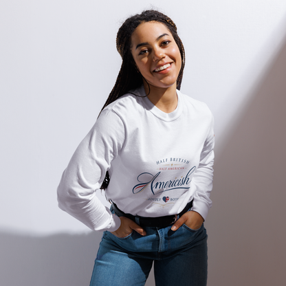Americish Script Proudly Both-Garment-dyed heavyweight long-sleeve shirt | Americish