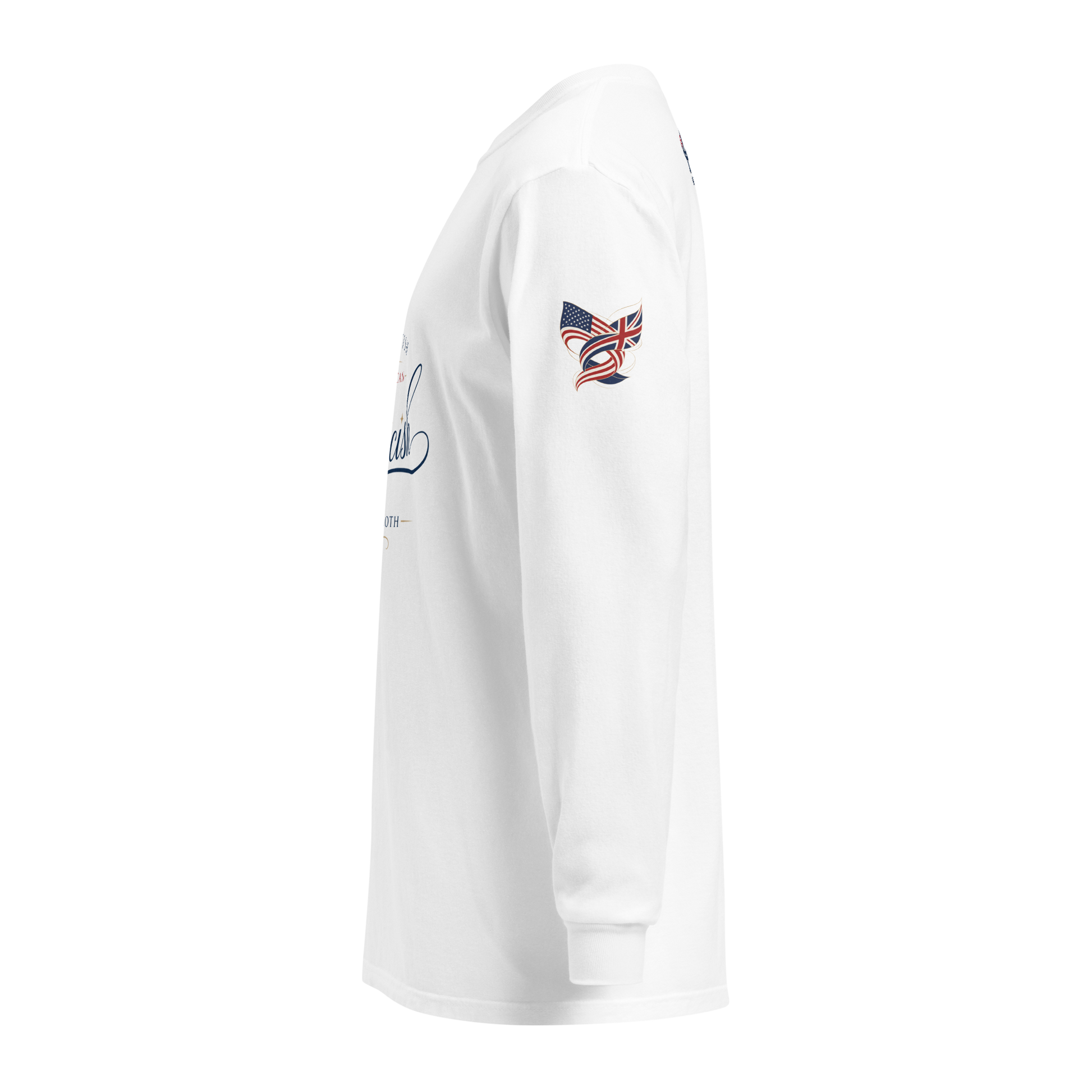 Americish Script Proudly Both-Garment-dyed heavyweight long-sleeve shirt | Americish