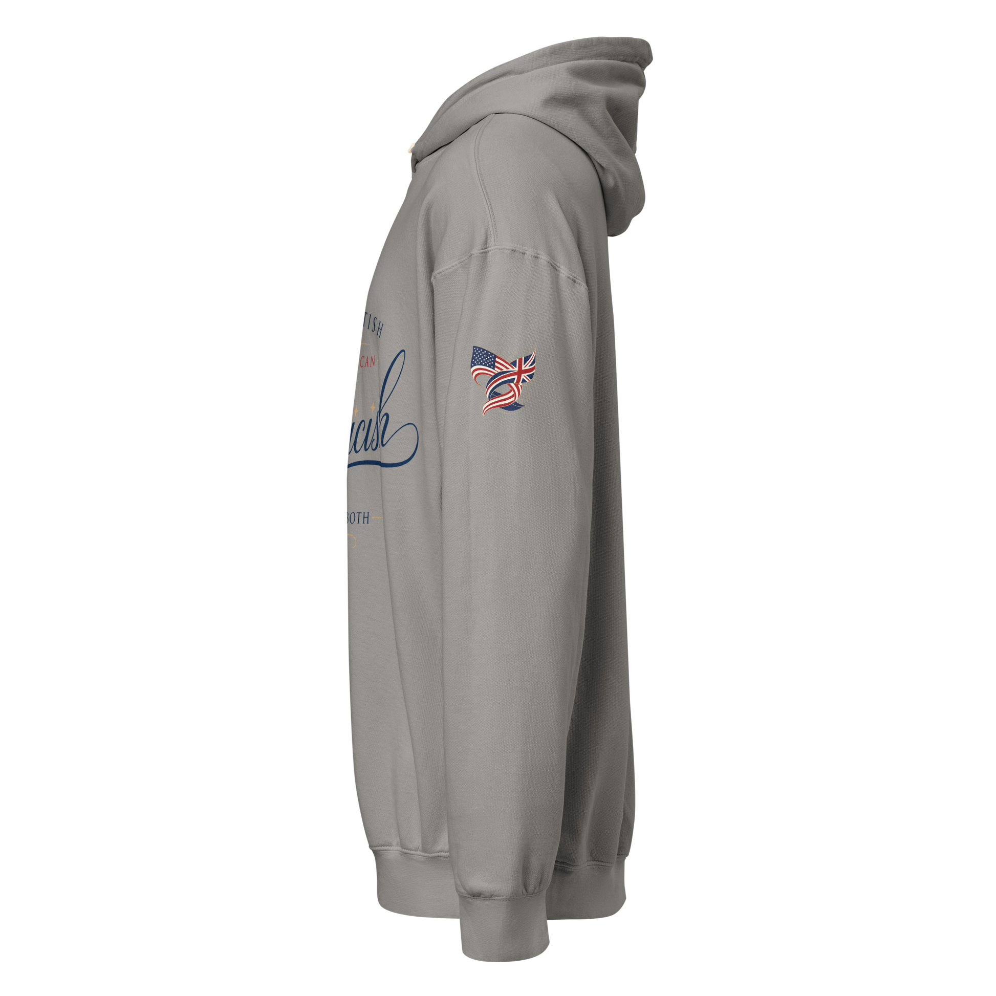 Americish Script Proudly Both Unisex garment-dyed lightweight hoodie | Americish