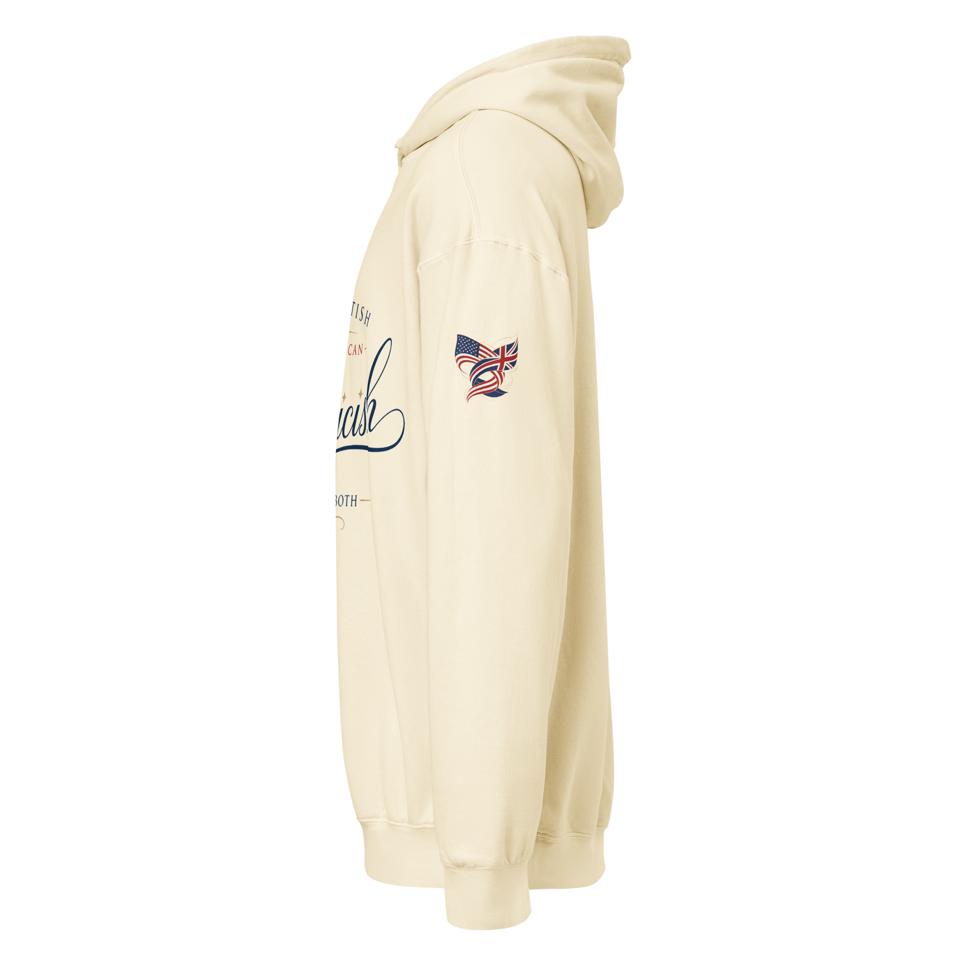 Americish Script Proudly Both Unisex garment-dyed lightweight hoodie | Americish