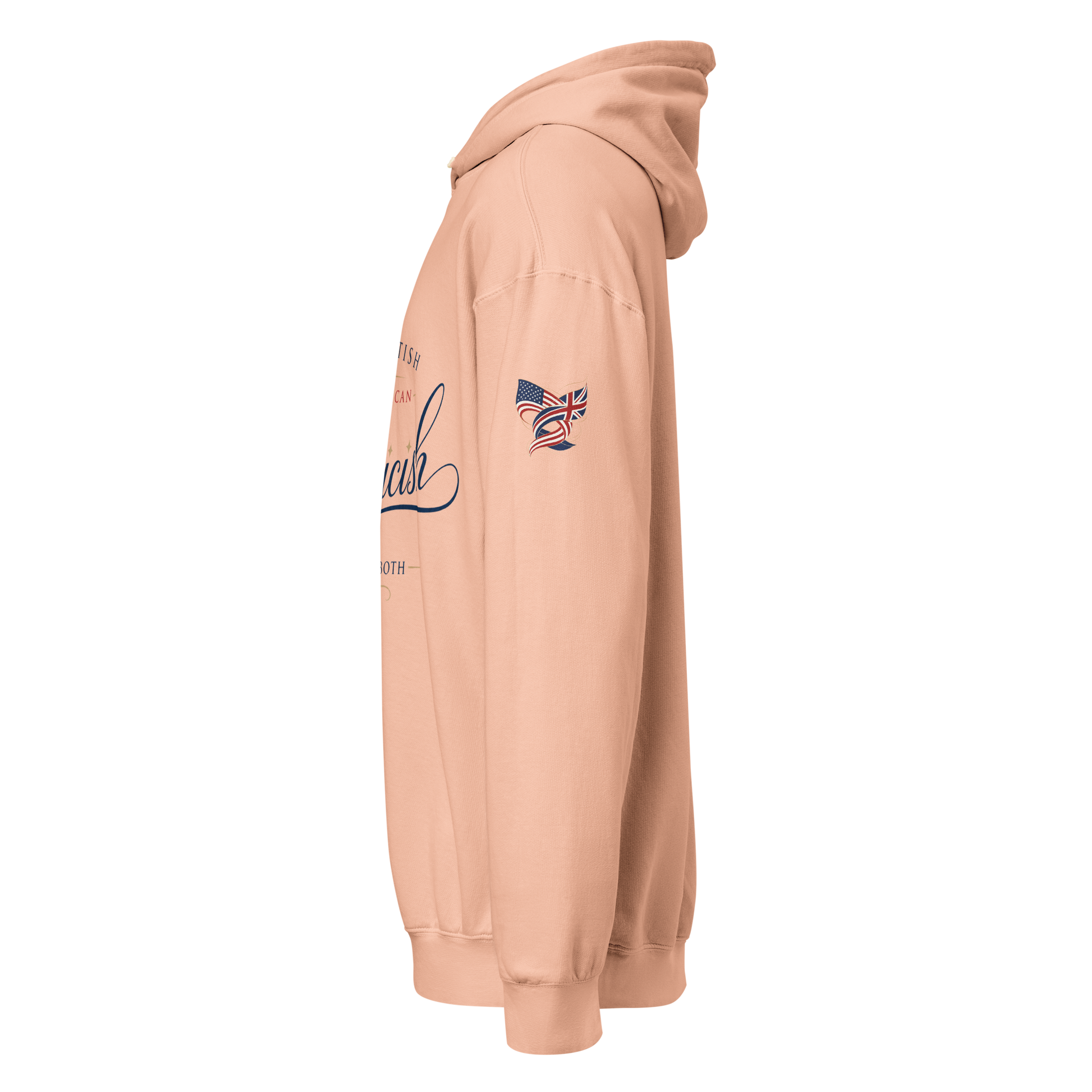 Americish Script Proudly Both Unisex garment-dyed lightweight hoodie | Americish