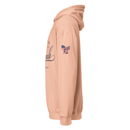 Americish Script Proudly Both Unisex garment-dyed lightweight hoodie | Americish